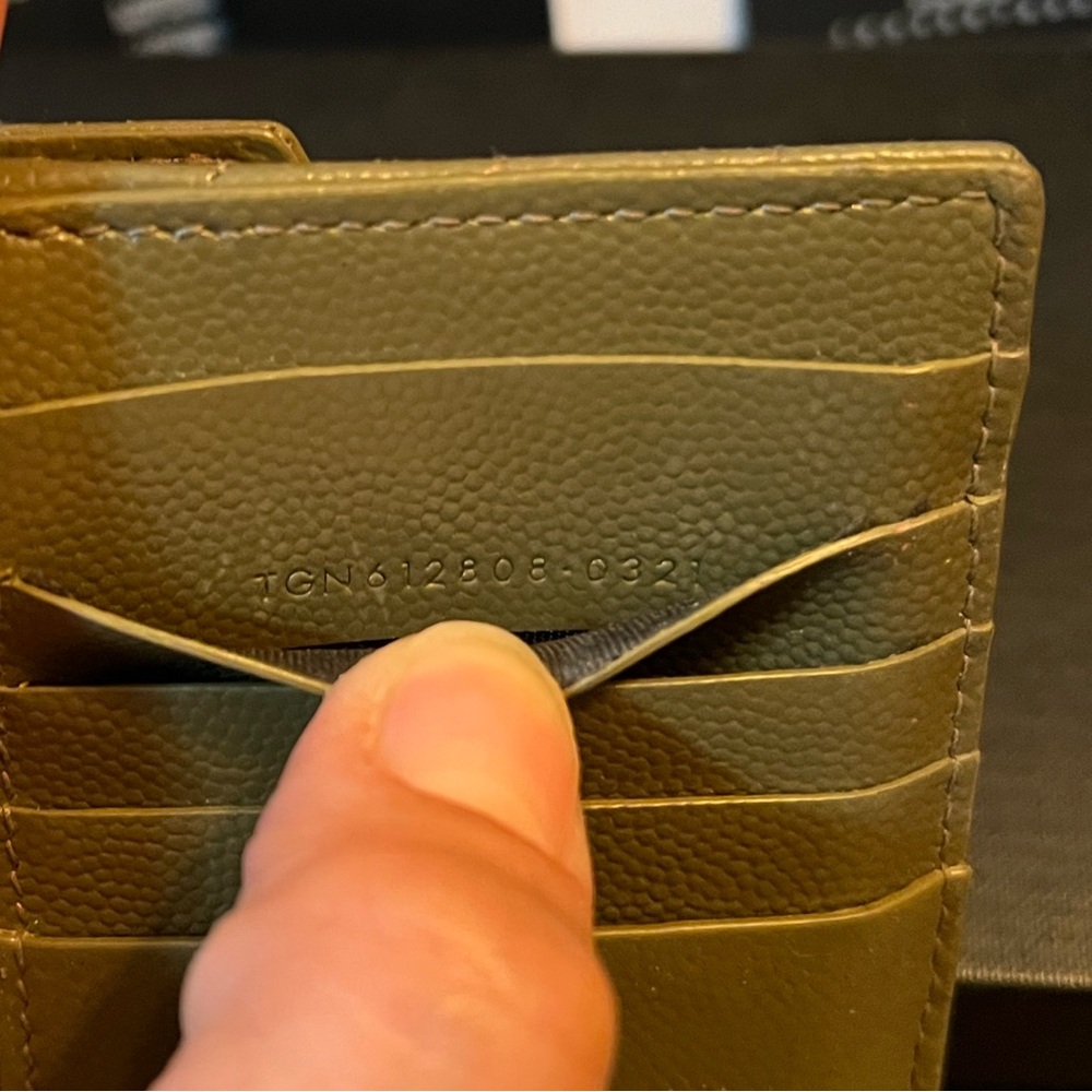 SOLD OFF POSHMARK 
Cassandre YSL Monogram Leather Zip Card Holder - Picture 3 of 16